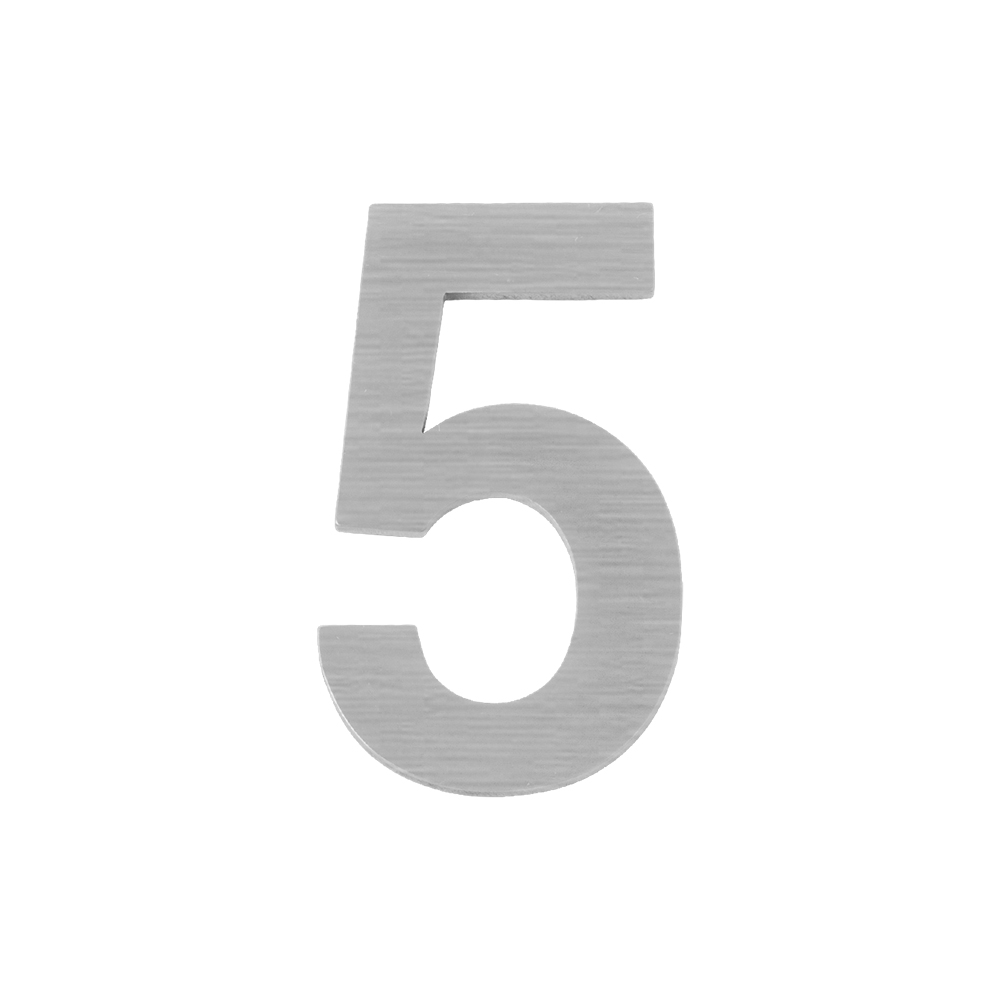 Цифра Fuaro (Фуаро) "2" самоклеящаяся SS304 (50х30) (FUARO) SSC сатинированный хром