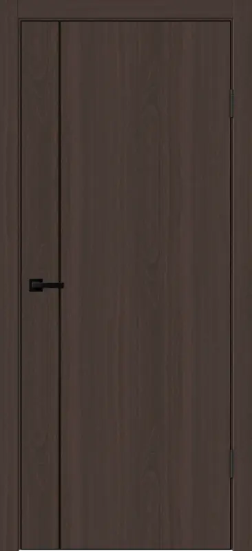 VellDoris ТЕХНО БЛЭК FM1 с замком, Софтвуд / Американский орех шоколад, Американский орех соломенный, BL молдинг черный УТОПЛЕН