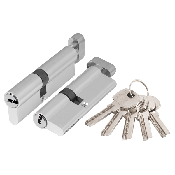 Цилиндровый Ajax (Аякс) механизм (AX202/110) AX2002Knob110 (50+10+50) CP хром с вертушкой
