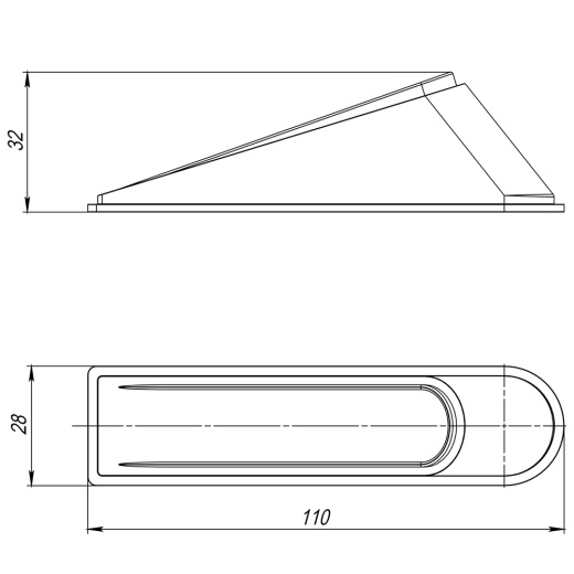 Фиксатор Ajax (Аякс) двери DSF-110 прозрачный