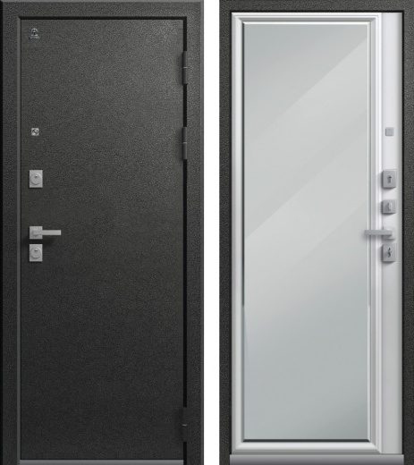 LUX-1 (нестандарт) Графит муар / Кашемир белый, Кашемир графит