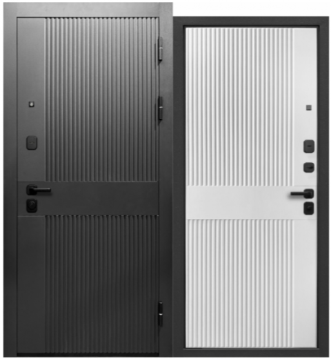 СОПРАНО Сатин графит/ Капучино нубук, Эмалит белый