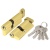 Цилиндровый Ajax (Аякс) механизм (AX102/60) AX1002Knob60 (25+10+25) PB латунь с вертушкой