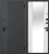7,5 см Флорида МДФ Черный кварц / Эмалит белый - зеркало