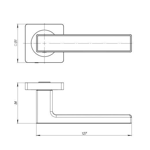 Ручка Ajax (Аякс) раздельная K.JK51.OPTIMA plus (OPTIMA plus JK) BL/GR-24 черный/графит